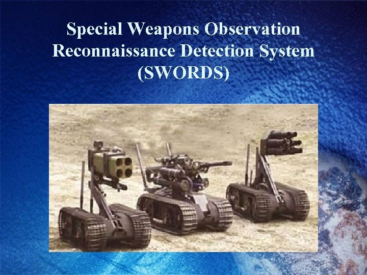 Special Weapons Observation Reconnaissance Detection System (SWORDS) 