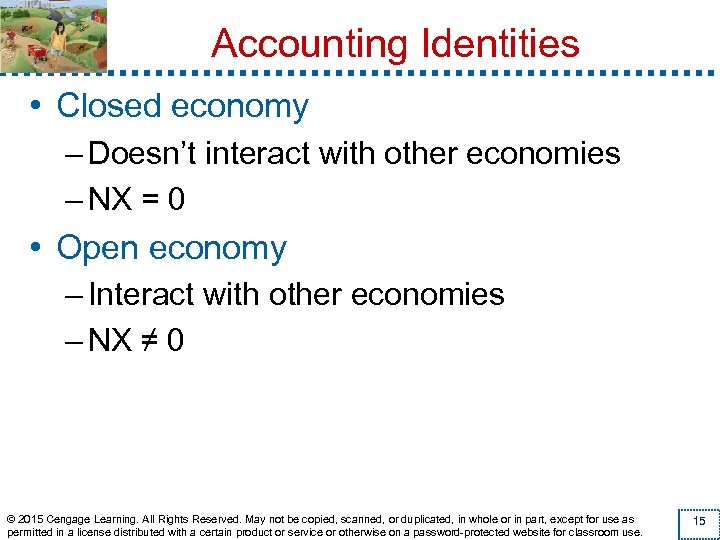 Accounting Identities • Closed economy – Doesn’t interact with other economies – NX =