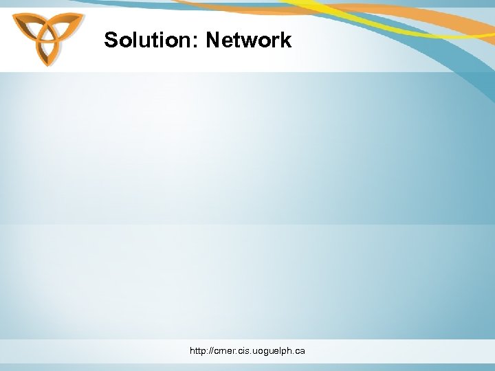 Solution: Network http: //cmer. cis. uoguelph. ca 