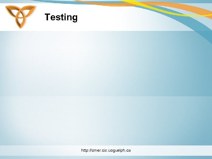 Testing http: //cmer. cis. uoguelph. ca 