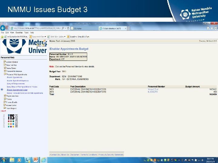 NMMU Issues Budget 3 
