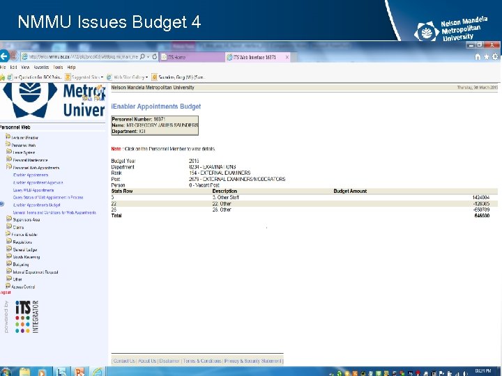 NMMU Issues Budget 4 