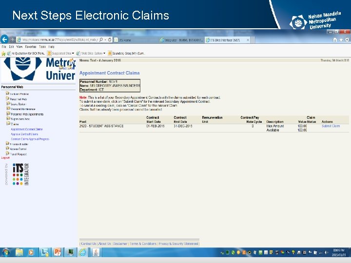 Next Steps Electronic Claims 