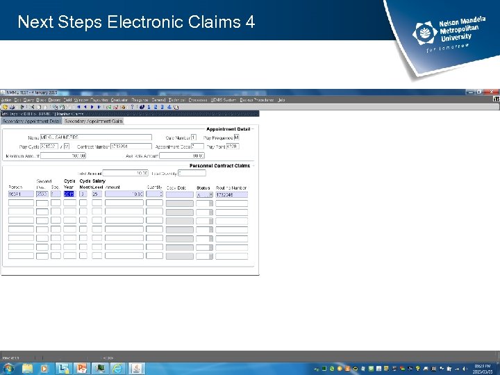 Next Steps Electronic Claims 4 
