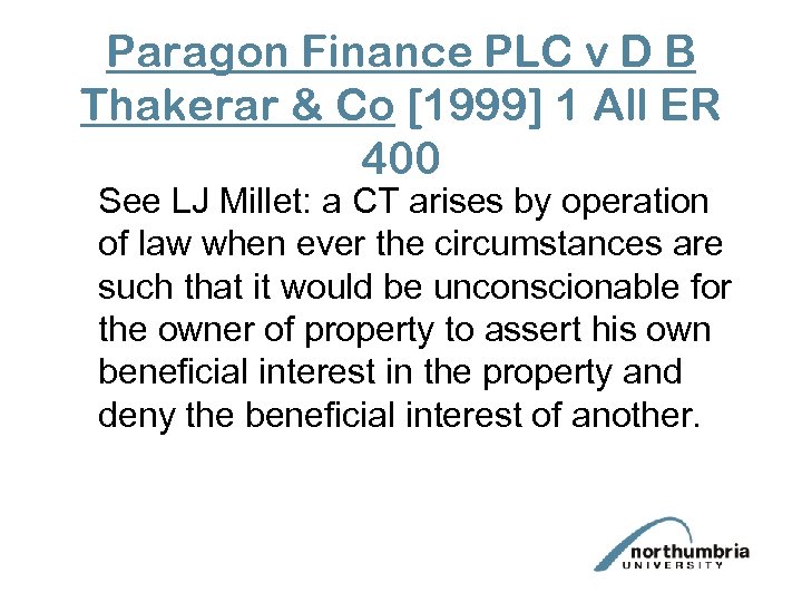 Paragon Finance PLC v D B Thakerar & Co [1999] 1 All ER 400