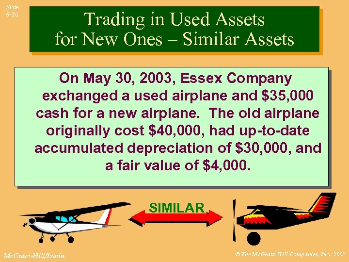 Slide 9 -35 Trading in Used Assets for New Ones – Similar Assets On
