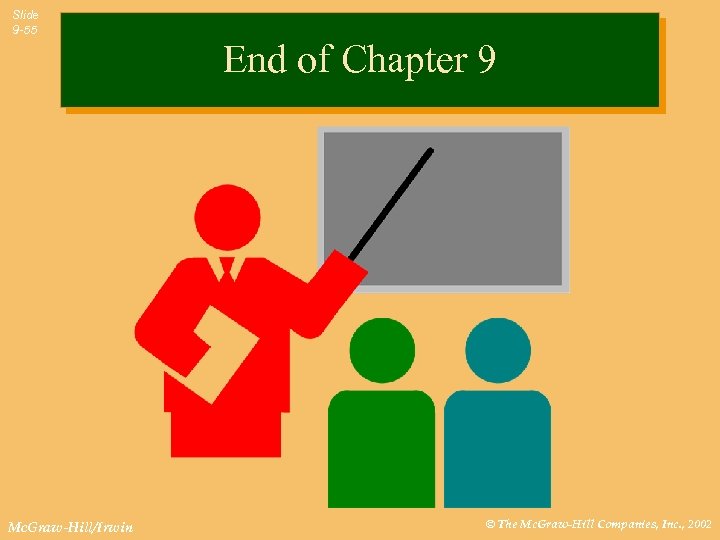 Slide 9 -55 End of Chapter 9 Mc. Graw-Hill/Irwin © The Mc. Graw-Hill Companies,