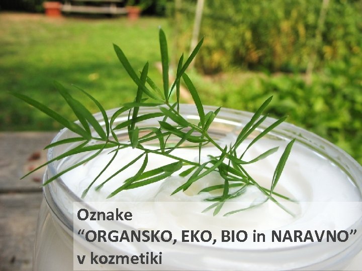 Oznake “ORGANSKO, EKO, BIO in NARAVNO” v kozmetiki 