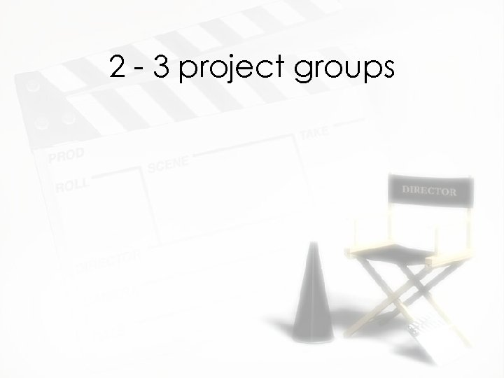 2 - 3 project groups 