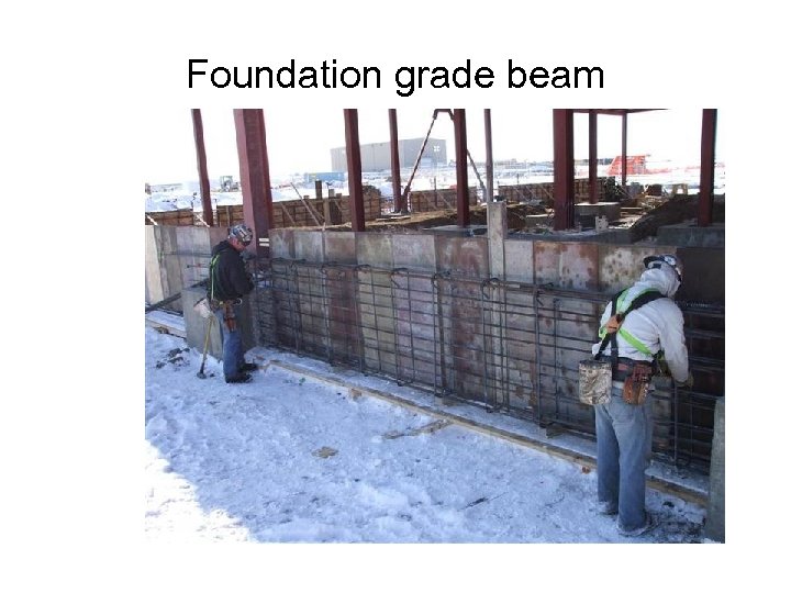 Foundation grade beam 