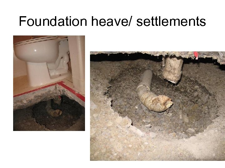 Foundation heave/ settlements 