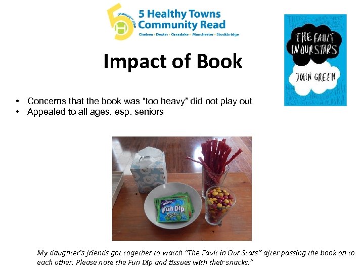 Impact of Book • Concerns that the book was “too heavy” did not play