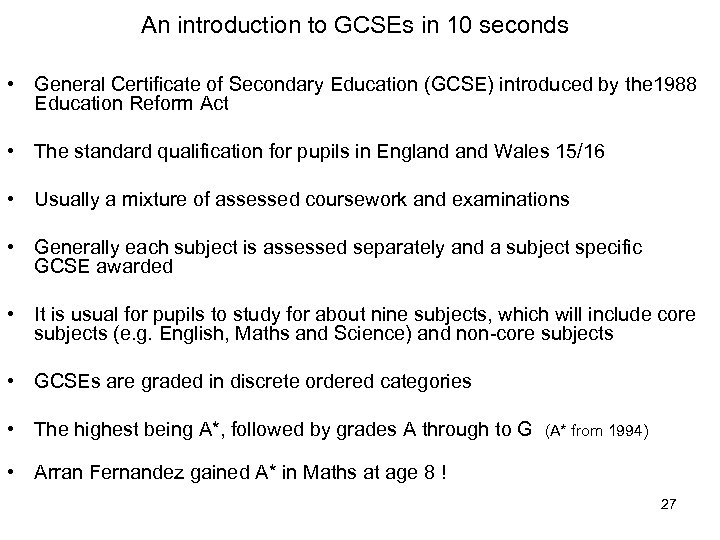 An introduction to GCSEs in 10 seconds • General Certificate of Secondary Education (GCSE)