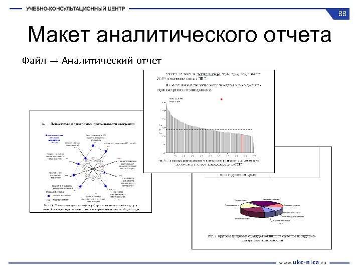 88 Макет аналитического отчета Файл → Аналитический отчет 