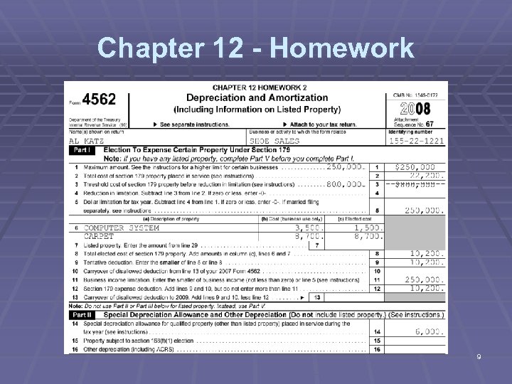 Chapter 12 - Homework 9 