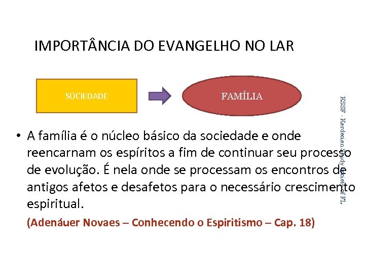 IMPORT NCIA DO EVANGELHO NO LAR FAMÍLIA KSSF - Kardecian Study Society of FL