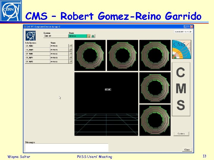 CMS – Robert Gomez-Reino Garrido Wayne Salter PVSS Users’ Meeting 13 