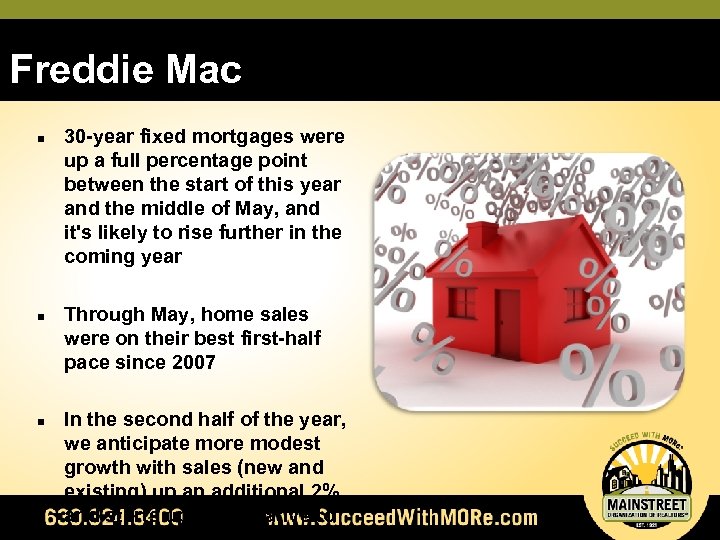 Freddie Mac n n n 30 -year fixed mortgages were up a full percentage