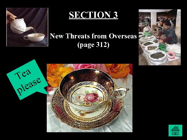 SECTION 3 New Threats from Overseas (page 312) ea T ase le p 
