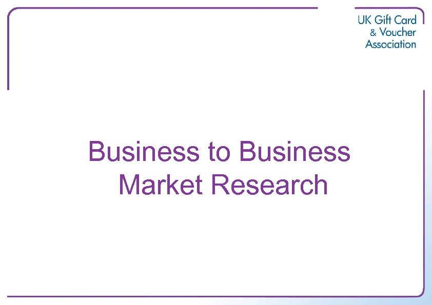 Business to Business Market Research 