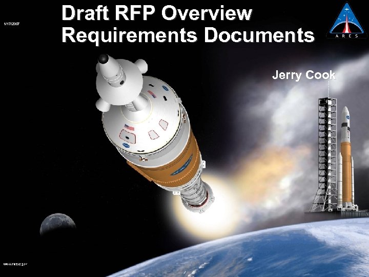 1/17/2007 Draft RFP Overview Requirements Documents Jerry Cook NNM 07818505 R www. nasa. gov