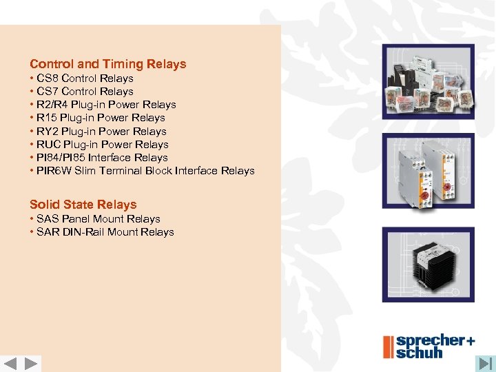 Control and Timing Relays • CS 8 Control Relays • CS 7 Control Relays