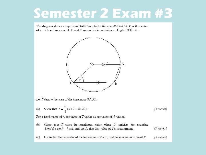 Semester 2 Exam #3 