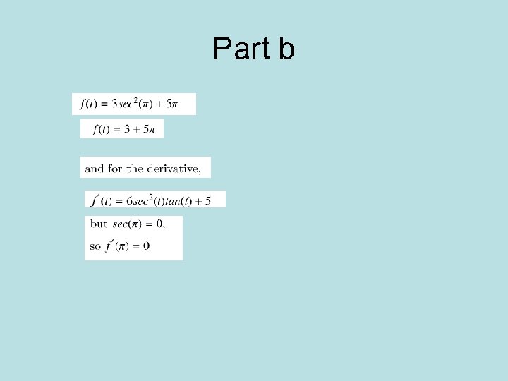 Part b 