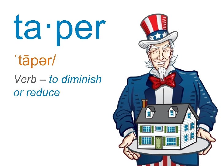 ta·per ˈtāpər/ Verb – to diminish or reduce 