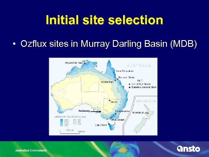 Initial site selection • Ozflux sites in Murray Darling Basin (MDB) Padthaway 