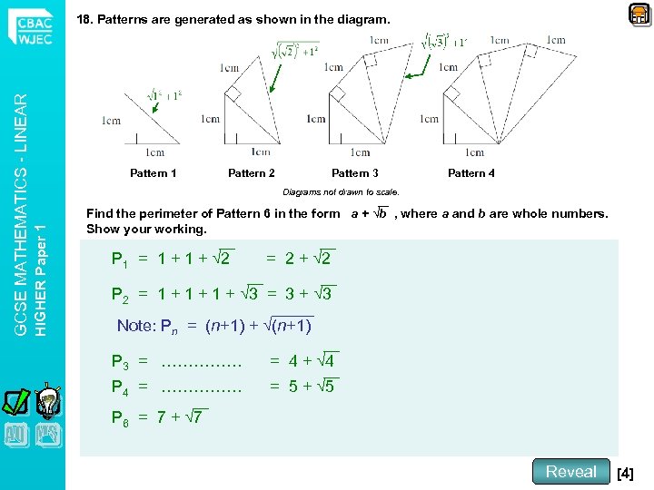 Pattern 1 Pattern 2 Pattern 3 Pattern 4 Diagrams not drawn to scale. HIGHER