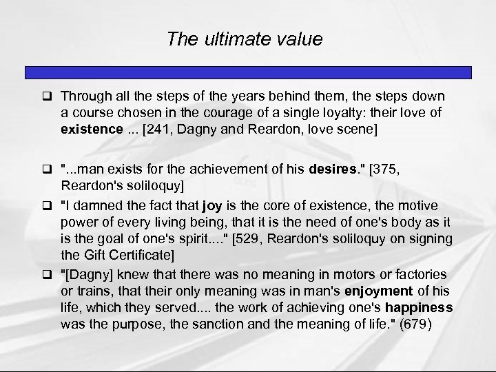 The ultimate value q Through all the steps of the years behind them, the