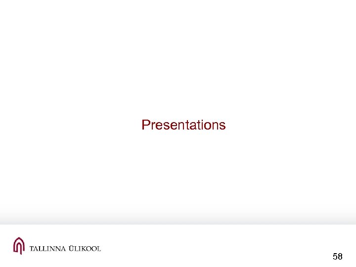 Presentations 58 