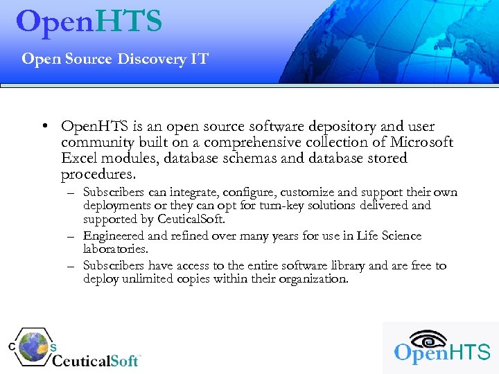 Open. HTS Open Source Discovery IT • Open. HTS is an open source software