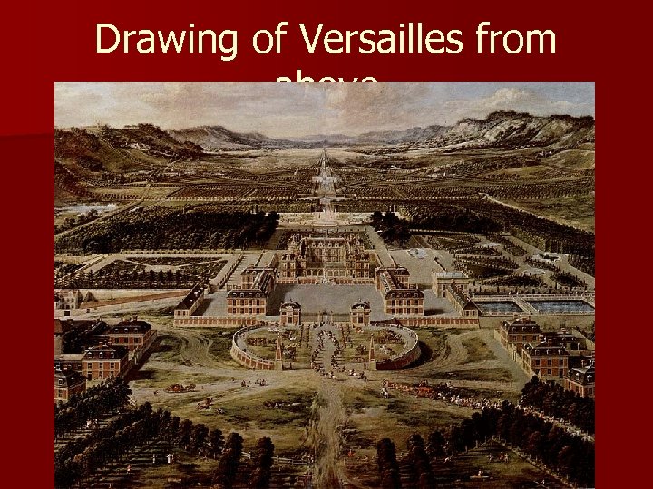 Drawing of Versailles from above 