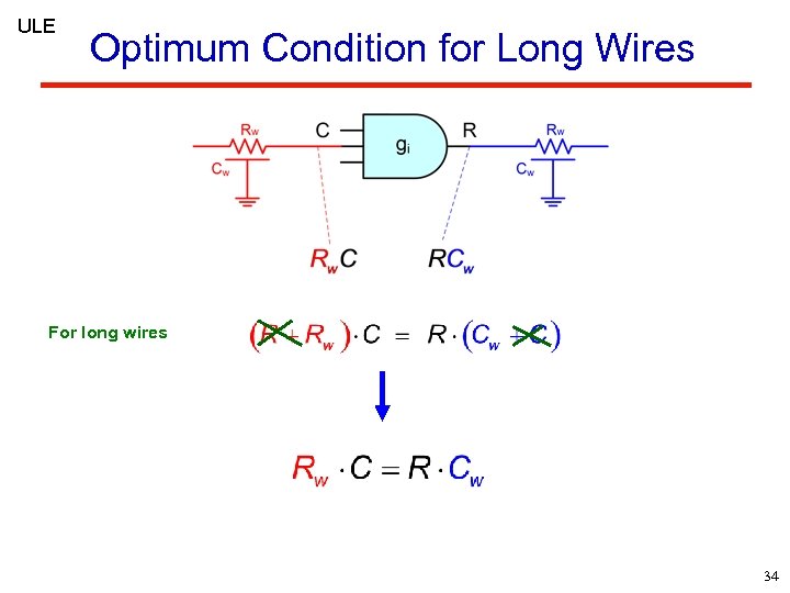 ULE Optimum Condition for Long Wires For long wires 34 