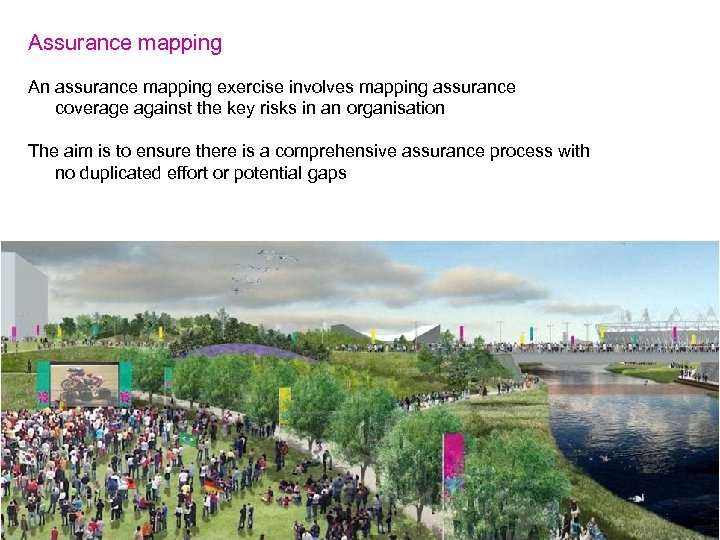 Assurance mapping An assurance mapping exercise involves mapping assurance coverage against the key risks