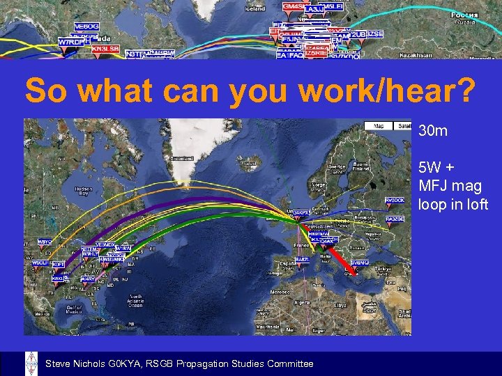 So what can you work/hear? 30 m 5 W + MFJ mag loop in