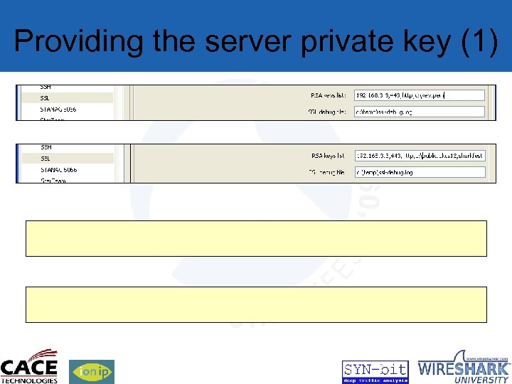 Providing the server private key (1) 