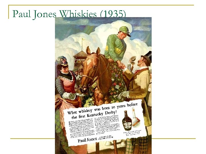 Paul Jones Whiskies (1935) 