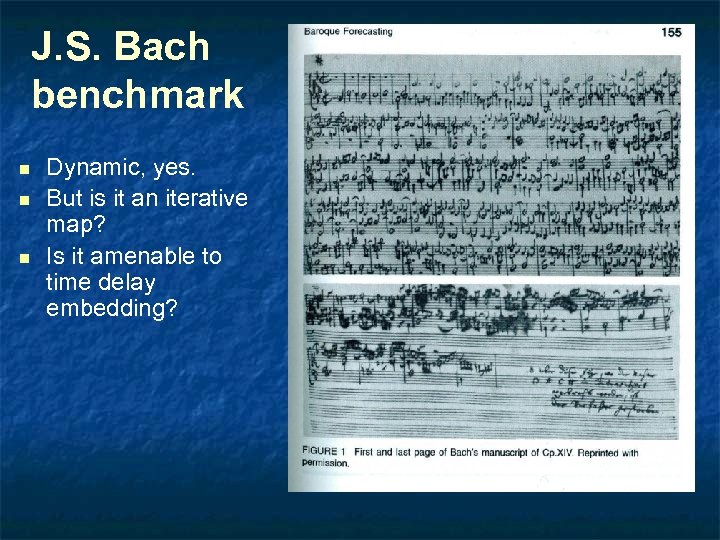 J. S. Bach benchmark n n n Dynamic, yes. But is it an iterative