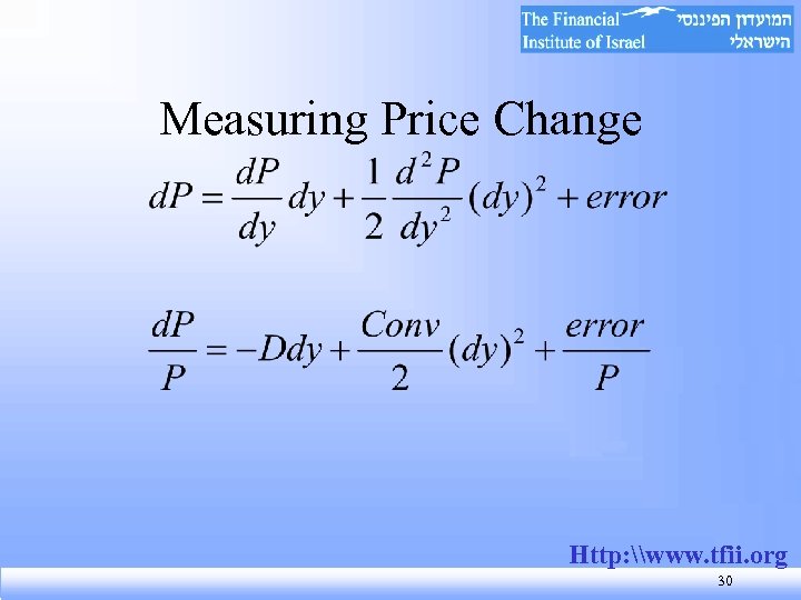 Measuring Price Change Http: \www. tfii. org 30 
