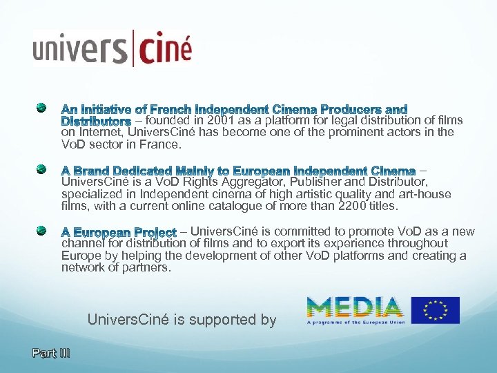  – founded in 2001 as a platform for legal distribution of films on