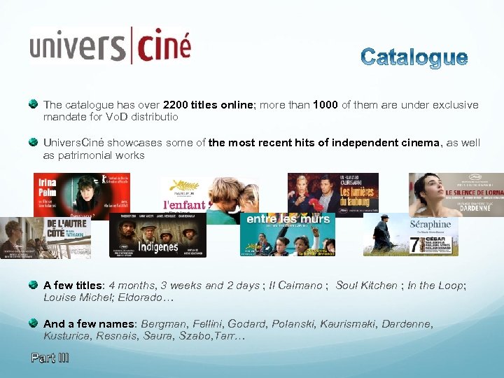 The catalogue has over 2200 titles online; more than 1000 of them are under