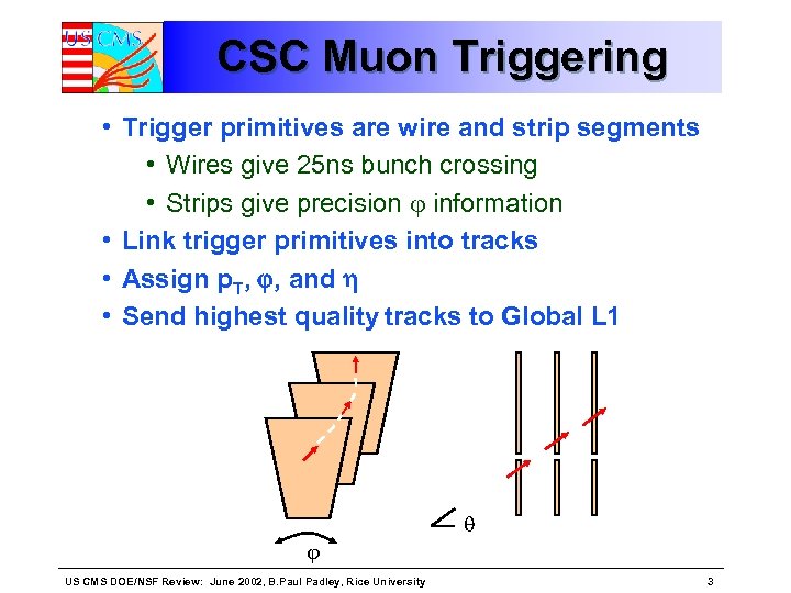 CSC Muon Triggering • Trigger primitives are wire and strip segments • Wires give