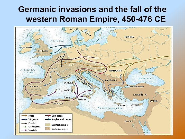 Germanic invasions and the fall of the western Roman Empire, 450 -476 CE 