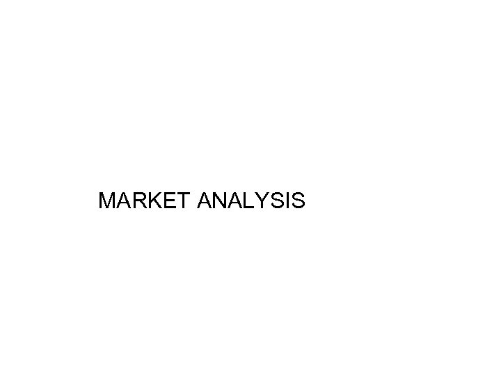  MARKET ANALYSIS 