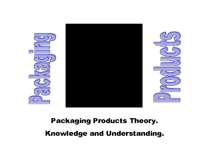 Packaging Products Theory. Knowledge and Understanding. 