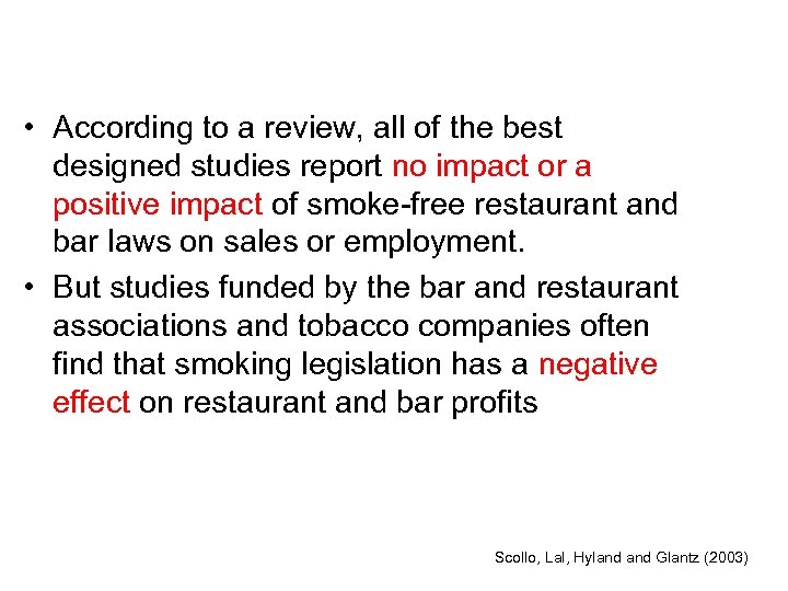  • According to a review, all of the best designed studies report no