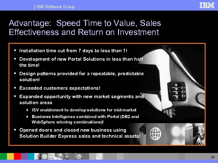 IBM Software Group Advantage: Speed Time to Value, Sales Effectiveness and Return on Investment